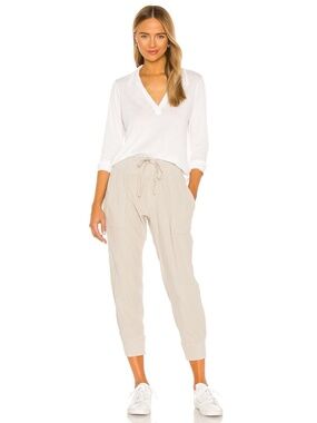 James Perse Cord Mixed Media Pant Silver SIZE 2 (S/M)